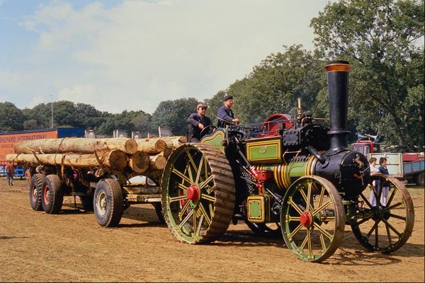 468096 1914, Aveling & Porter Road Loco, Clyde , Hauls Logs A4 Photo Print