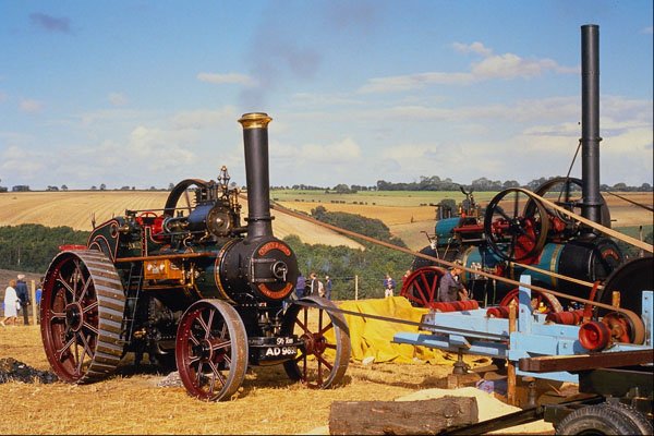 468097 1910, Robey 7 NHP Traction Engine, Wally , Operates Saw Bench A4 Photo Print