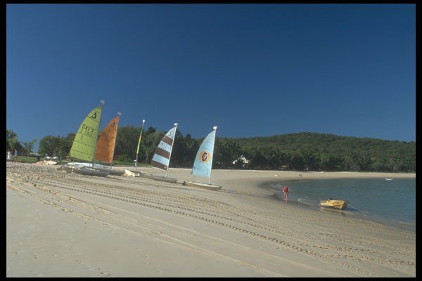 469019 The Beach At Great Deppell, Queensland, Australia A4 Photo Print