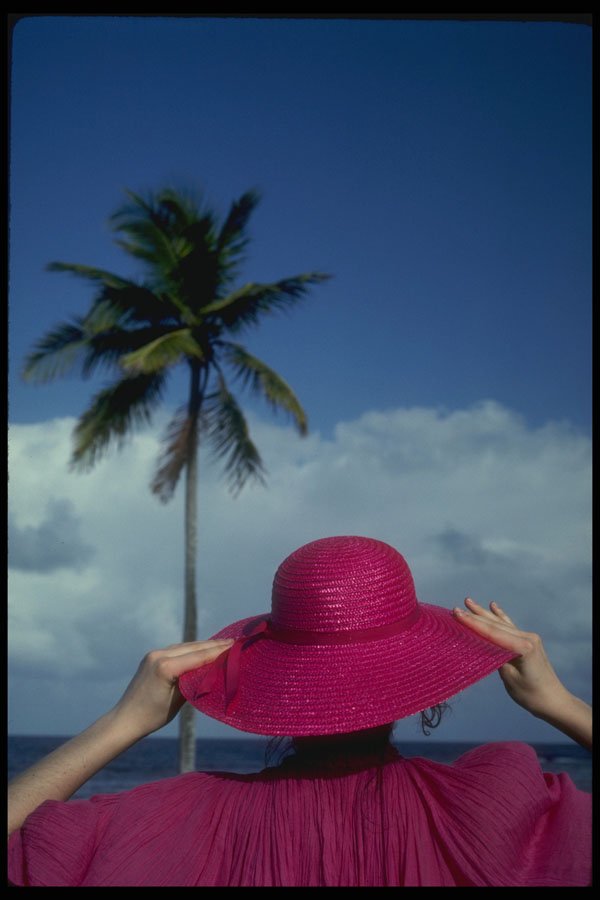 469028 Sun Hat In The Tropics A4 Photo Print
