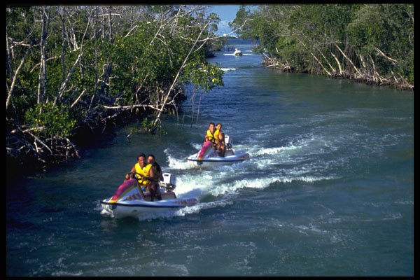 469052 Seadooers Explore Natural Canals, Cancun, Mexico A4 Photo Print