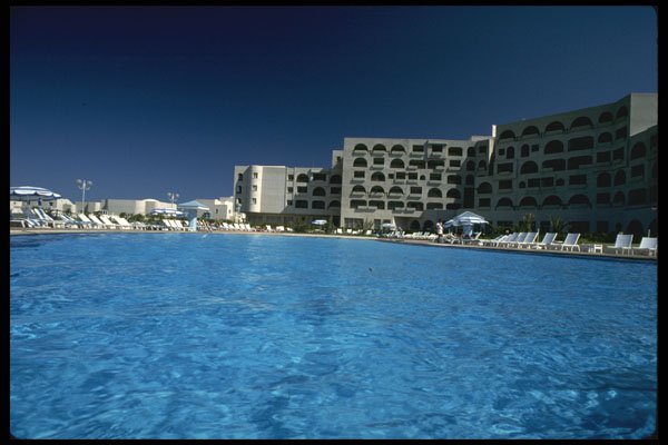 469062 Looking Across The Pool At A Luxury Hotel, Monastir,Tunisia A4 Photo Print