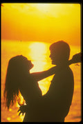 469091 Couple, Silhouette On Beach, Jamaica A4 Photo Print