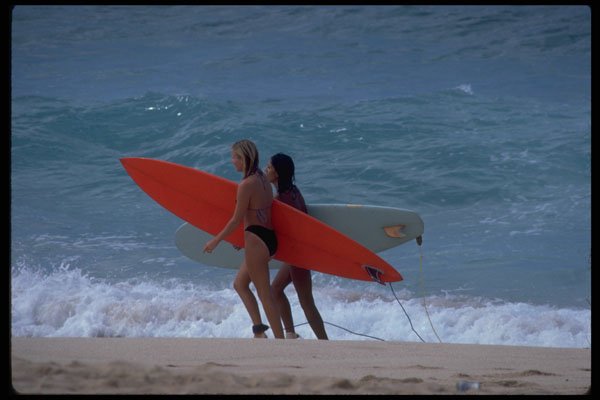 469092 Surfers On Sunset Beach, Oahu, Hawaii A4 Photo Print