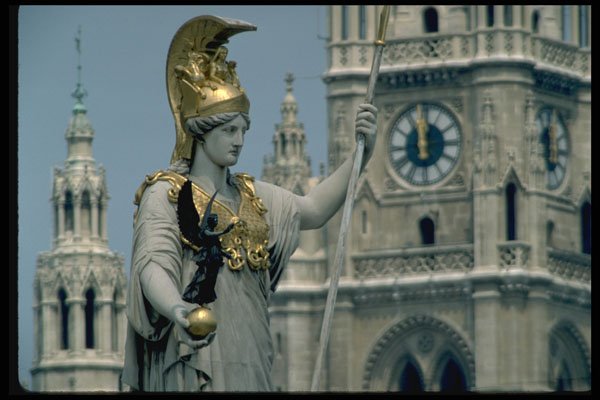470010 Statue Of Athena, Vienna, Austria A4 Photo Print