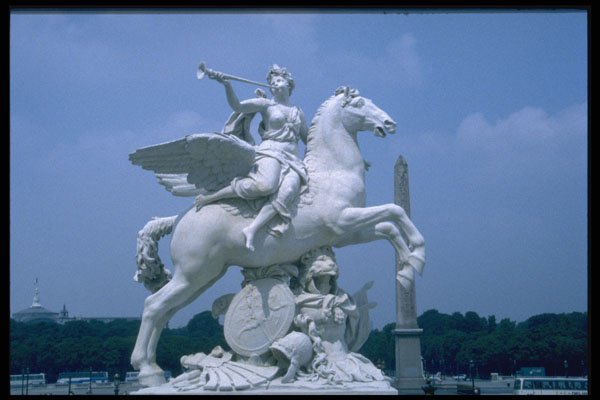470046 Fame On A Winged Horse , Marly, Paris, France A4 Photo Print