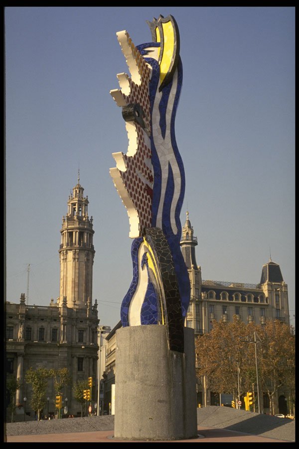 470054 Sculpture, Barcelona, Spain A4 Photo Print