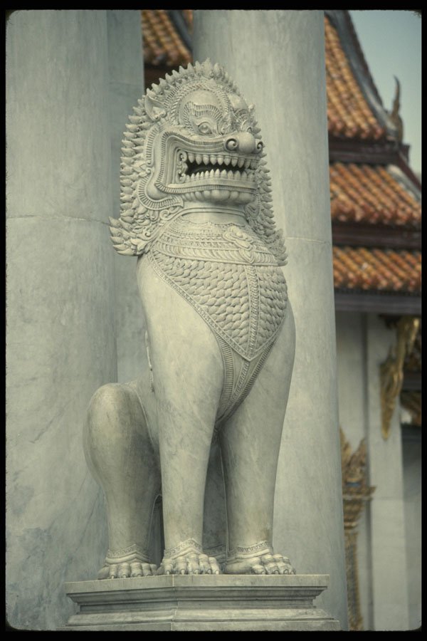 470060 Lion Statue, Thailand A4 Photo Print