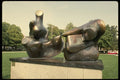 470077 Bronze Statue, Two piece Reclining Figure By Moore, Germany A4 Photo Print