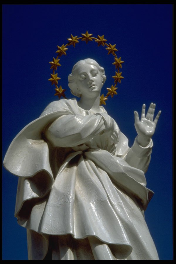 470087 Typical Church Statue, Malta A4 Photo Print