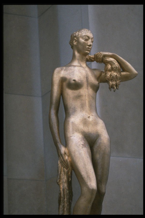 470094 Bronze Woman, Paris, France A4 Photo Print