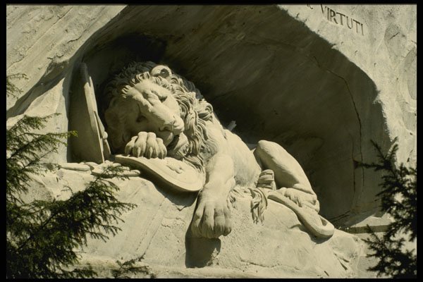 470097 The Lion Of Lucerne, Switzerland A4 Photo Print