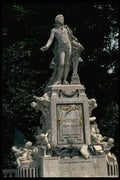 472017 Wolfgang Amadeus Mozart Monument At Burggarten, Vienna A4 Photo Print