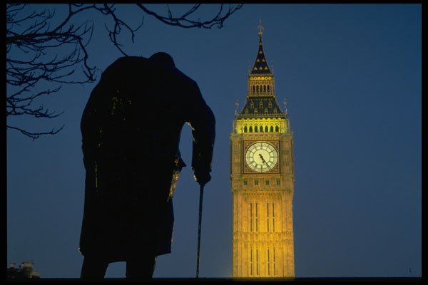 472027 Big Ben And Winston Churchill, London, England A4 Photo Print