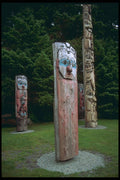 472045 Totem Poles, Sitka National Historic Park, Alaska A4 Photo Print