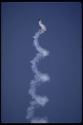 474069 Aerobatics With Smoke In Downward Spin A4 Photo Print