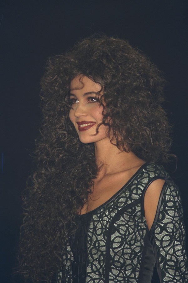 475003 Female With Long Dark Hair, Wearing Squiggly patterned Blouse A4 Photo Print
