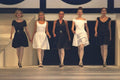475030 Five Females In Knee length Dresses A4 Photo Print