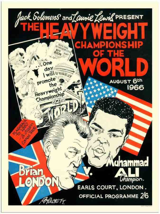 476 ali vs brian london boxing program 2 Vintage Advert A4 Photo Print