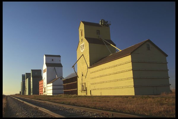 477030 Prairie Grain Elevators, Canada A4 Photo Print