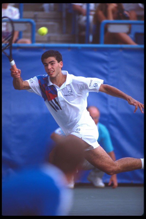 478011 Flying At The Open Sampras A4 Photo Print