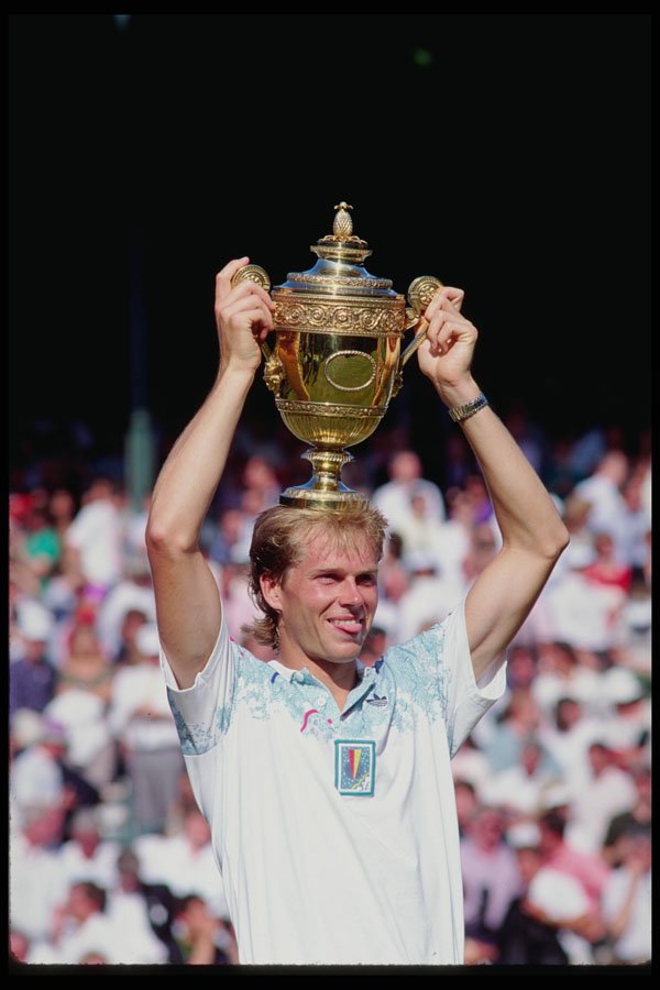 478013 Wimbledon Victory Edberg A4 Photo Print