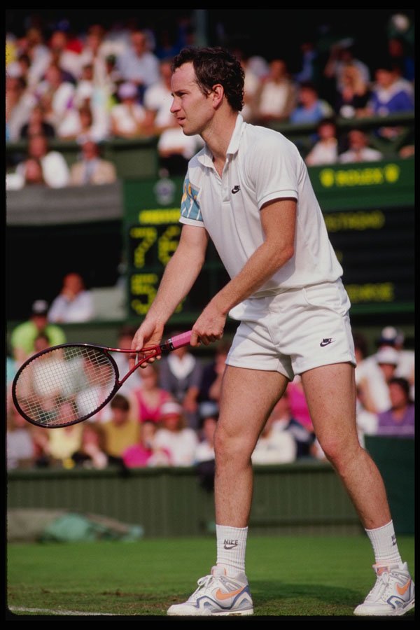 478034 Wimbledon Service Line McEnroe A4 Photo Print