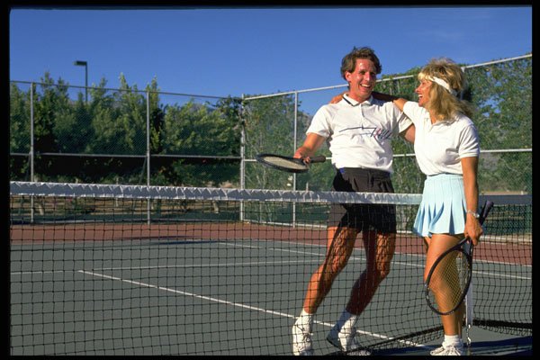 478062 Couple At The Net A4 Photo Print