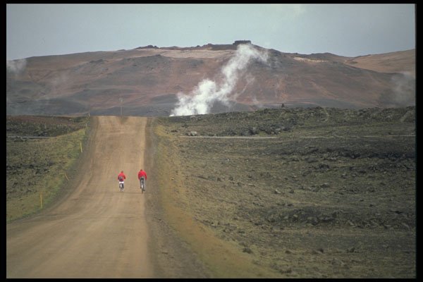 480048 Bikers On The Road To Eglisstadir, Iceland A4 Photo Print