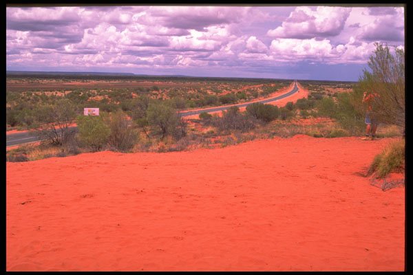 480082 Highway Through Central Australian Desert A4 Photo Print