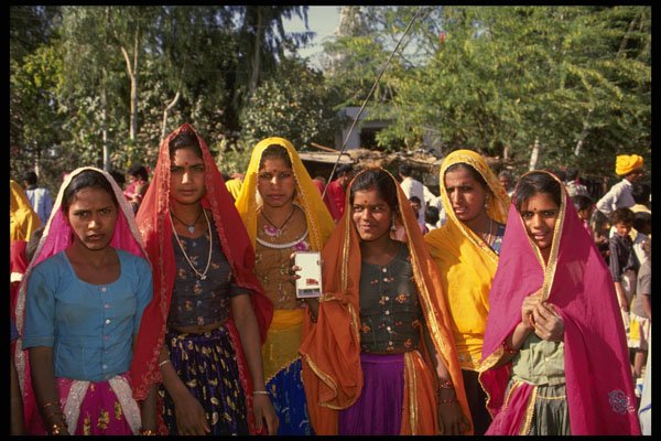 481014 Group Of Girls, Ajmer Fair, India A4 Photo Print