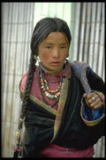 481057 Tibetan Girl Near Zining A4 Photo Print