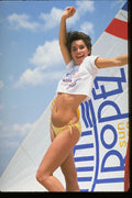 481085 Happy Woman Standing, St. Tropez A4 Photo Print