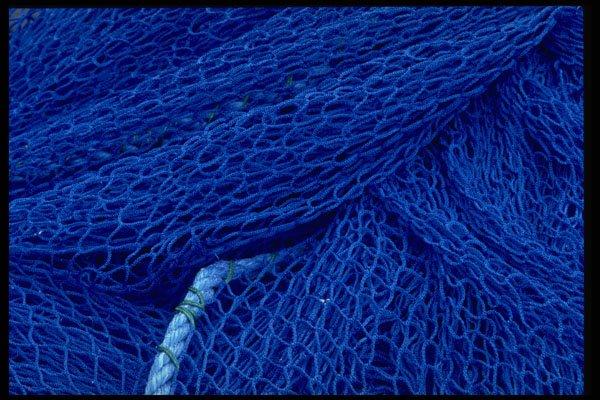 483008 Blue Fishing Net A4 Photo Print