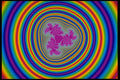 483033 Rainbow Fractal Well A4 Photo Print