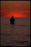484078 Fishing At Sunset, Lake Erie A4 Photo Print