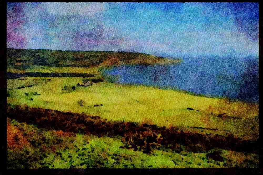 486002 View Across The Bay At Robin Hood's Bay, Great Britain A4 Limited Edition Watercolour Print