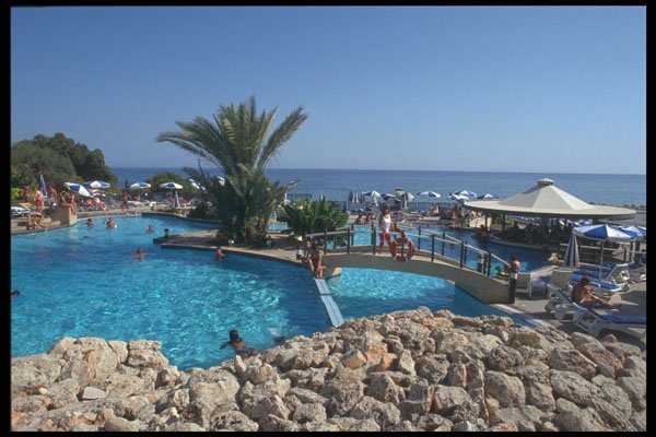 486005 Mediterranean Hotel Pool, Limassol, Cyprus A4 Photo Print