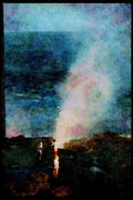486009 Blowhole, Espanola (Hood) Island, Galapagos Islands A4 Limited Edition Watercolour Print