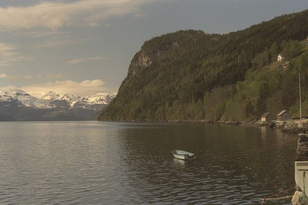 486014 Nordfjord And The Village Of Hopland, Norway A4 Photo Print