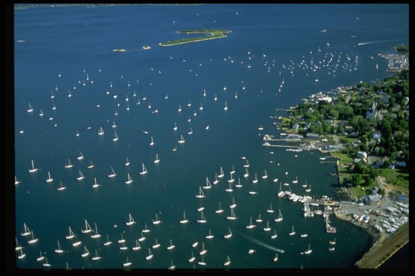 486015 Sailboats, Noank, Connecticut, USA A4 Photo Print