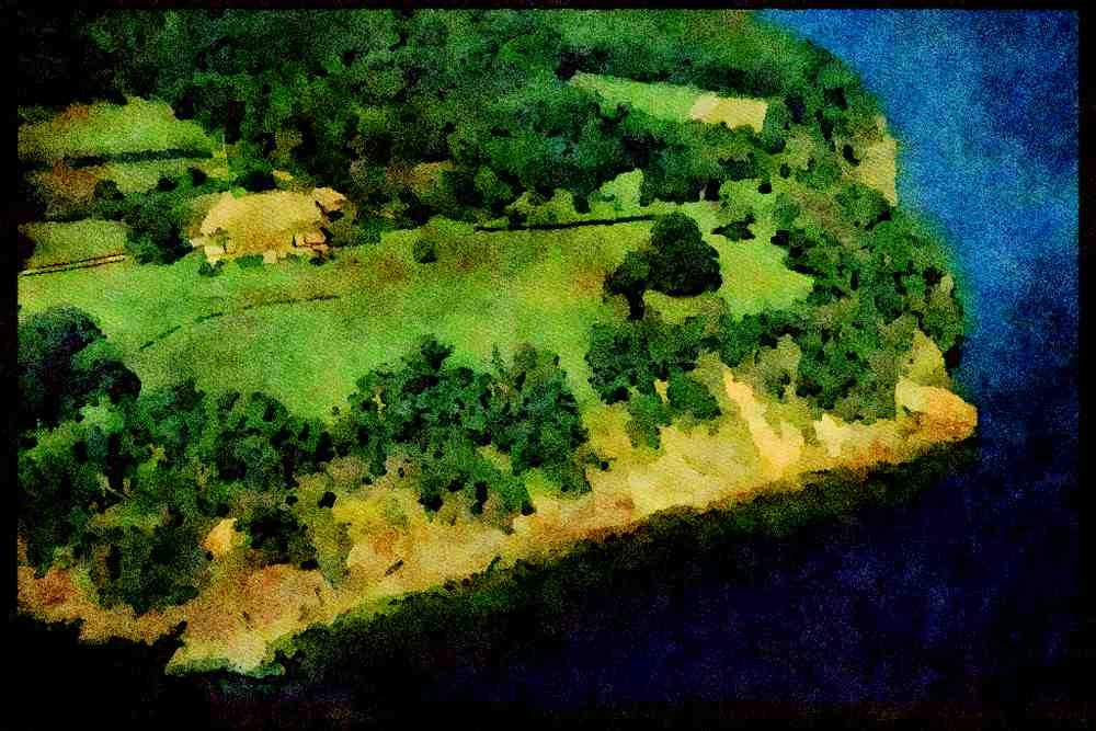 486017 Alexander Graham Bell's Estate In Nova Scotia, Canada A4 Limited Edition Watercolour Print