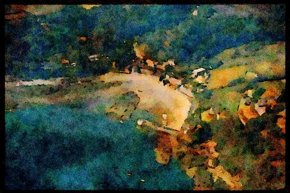 486051 Bonne Nuit Bay, Jersey, Channel Islands A4 Limited Edition Watercolour Print