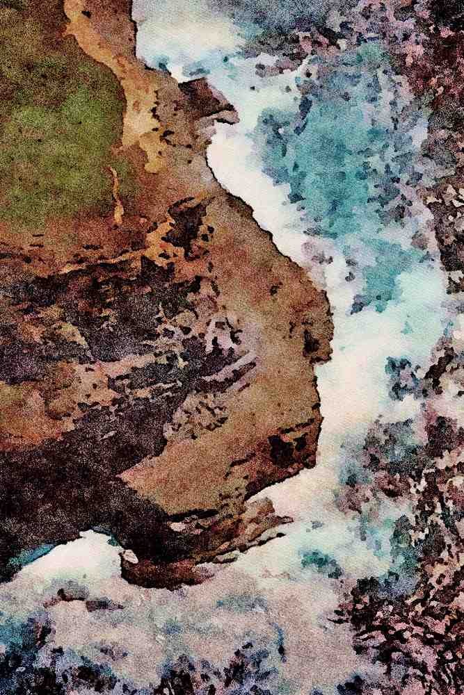 486062 Coastline In West County Clare, Ireland A4 Limited Edition Watercolour Print