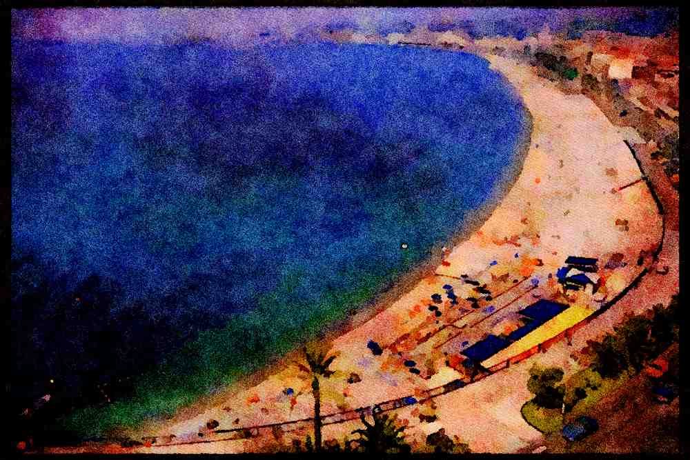 486066 Boie Des Anges, Nice, France A4 Limited Edition Watercolour Print