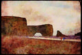 486071 Vik, The Pierced Rock On The Sea Front, Iceland A4 Limited Edition Watercolour Print