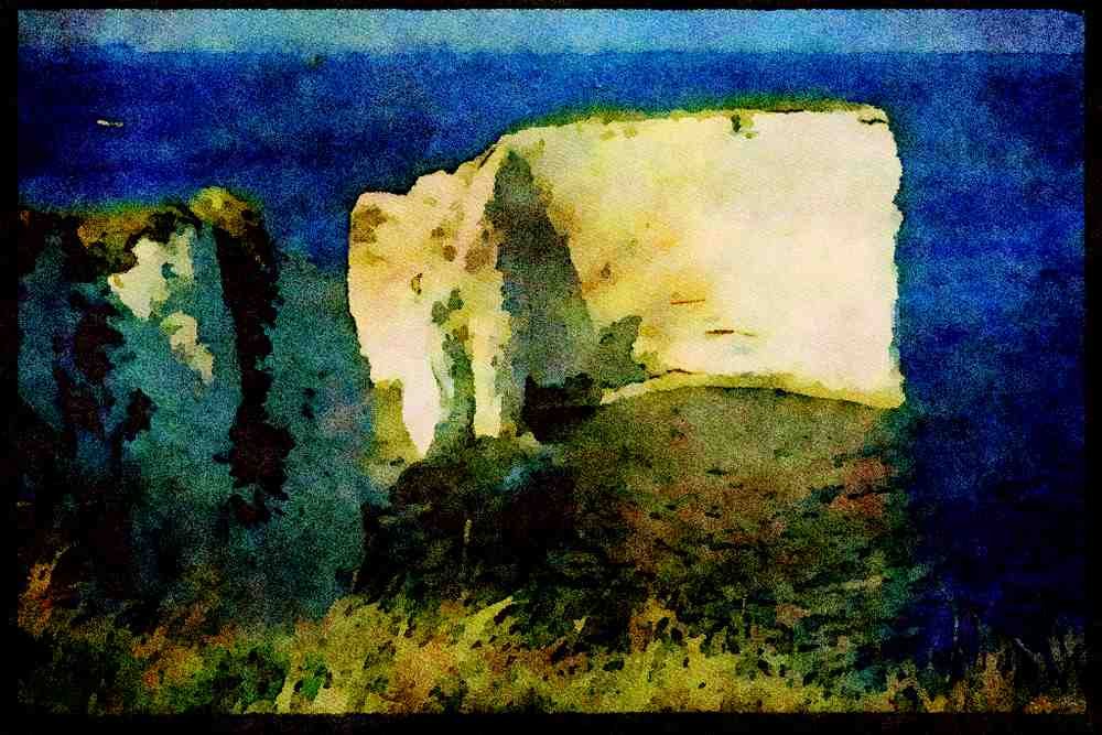 486073 Old Harry Rocks, England A4 Limited Edition Watercolour Print