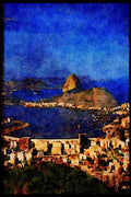 486097 Rio De Janeiro, Brazil, South America A4 Limited Edition Watercolour Print