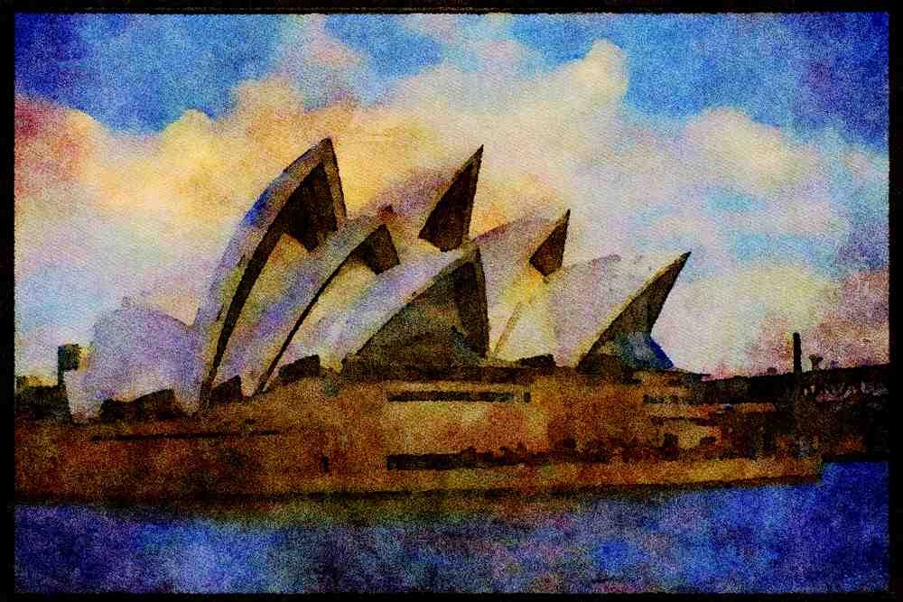 487013 Opera House, Sydney, Australia A4 Limited Edition Watercolour Print