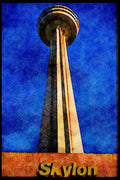 487015 The Skylon Tower, Niagara Falls, Canada A4 Limited Edition Watercolour Print